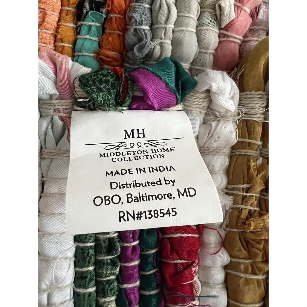 NWT Chindi Rag Rug 3'x5' Boho Farmhouse Rustic Area Accent Throw Rug Multicolor - Picture 8 of 11